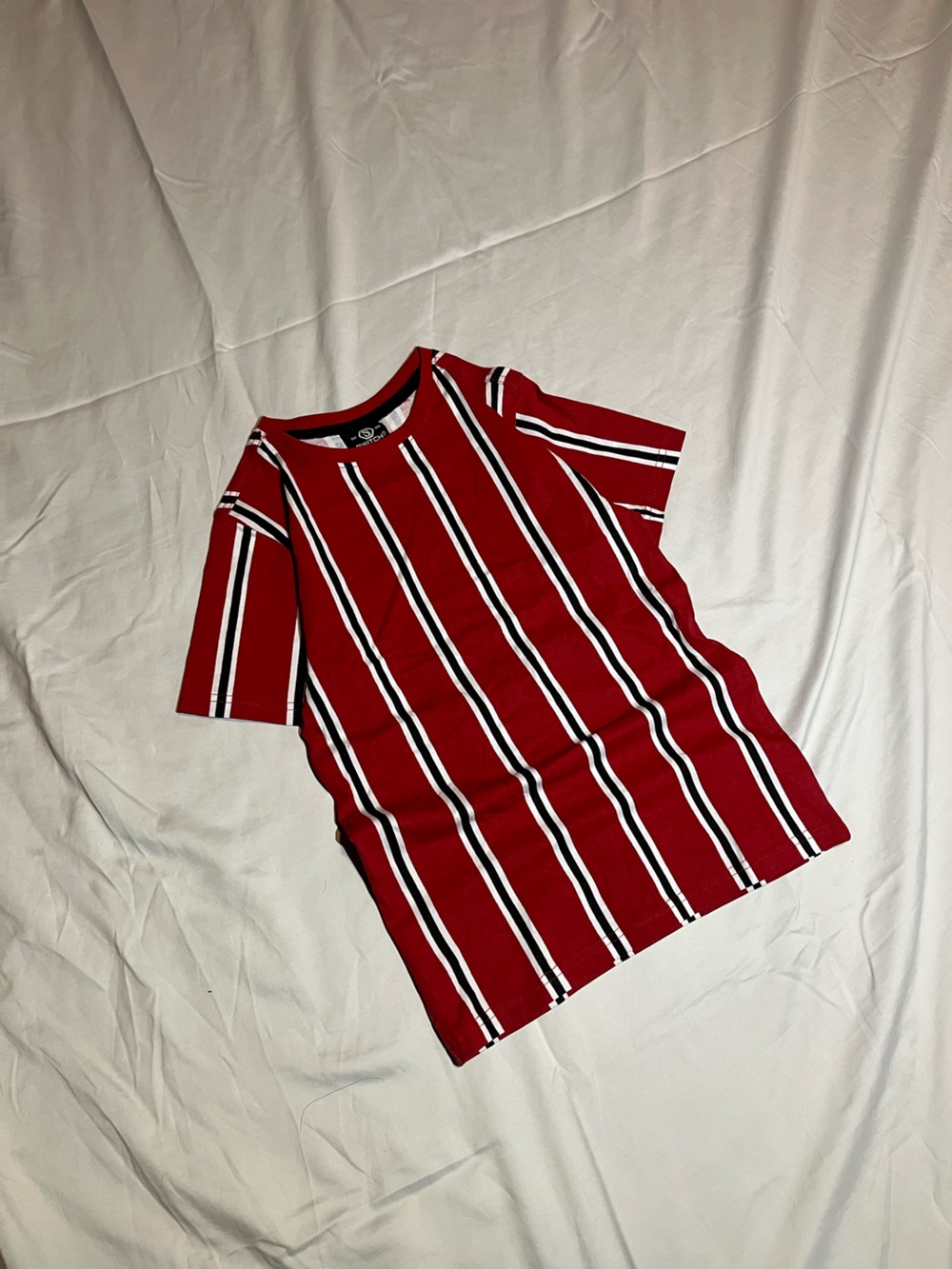 Striped Red Short Sleeve Top by